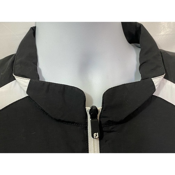 Footjoy Medium Waterproof Long Sleeve Rain Pullover Hawk's Nest Logo Black - Picture 11 of 11